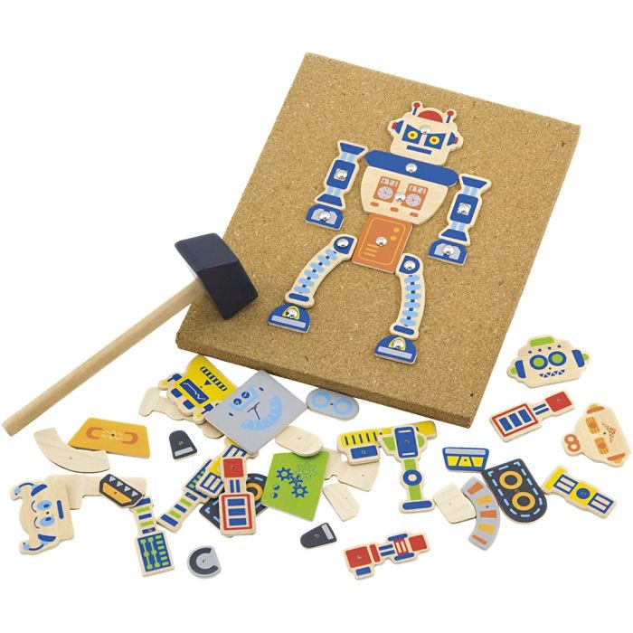 VIGA Hammermosaik, Robot, 23x18 cm, 1 stk.