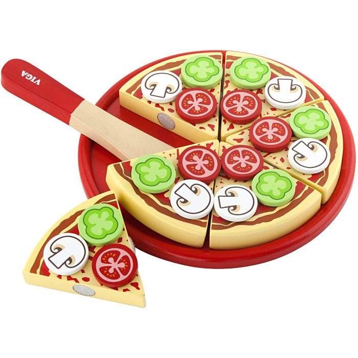 VIGA Legepizza i Træ, 23x3,5 cm, 1 stk.