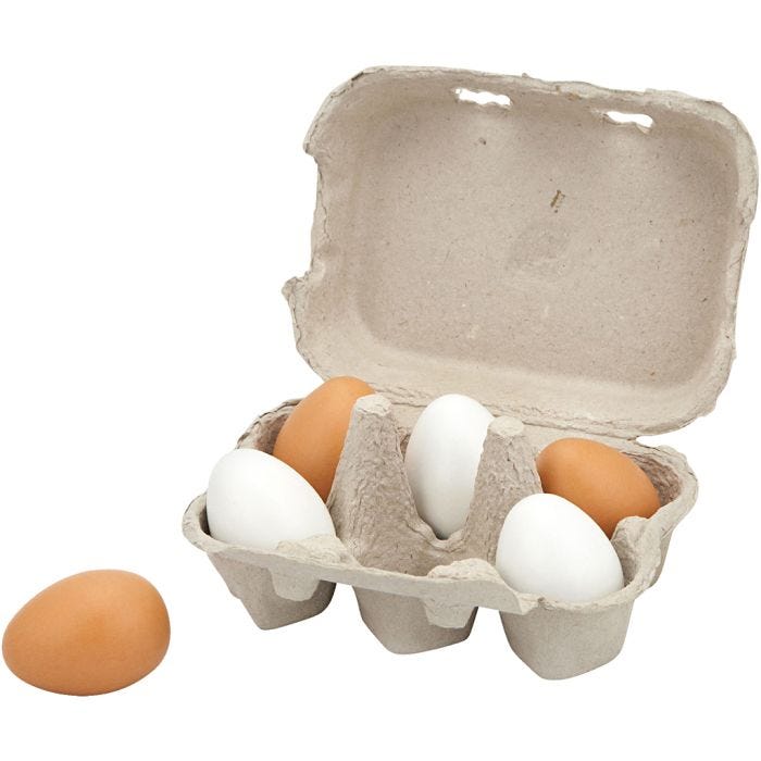VIGA Æg i Træ, 6 dele/ 1 stk.