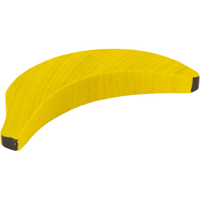 Madvarer i træ, Banan, str. 16x75x12 mm, 1 stk.