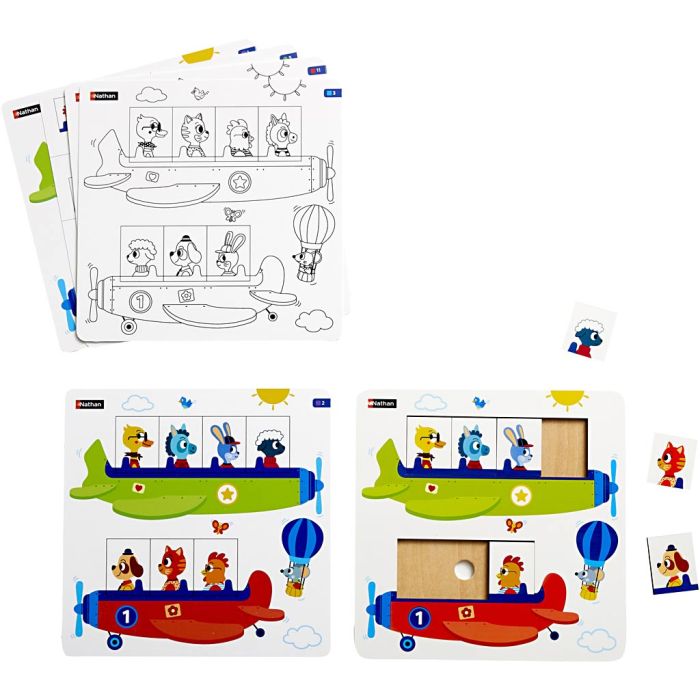 Nathan Læringsspil, Flyvemaskine, str. 21x21 cm, 1 pk.