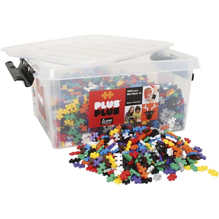 Plus Plus Basic, str. 1,2x2 cm, 3600 stk./ 1 pk.