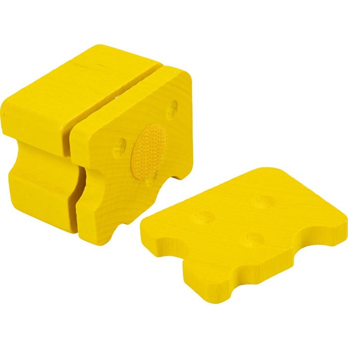 Madvarer i træ, Ost i skiver, str. 64x53x49 mm, 1 stk.