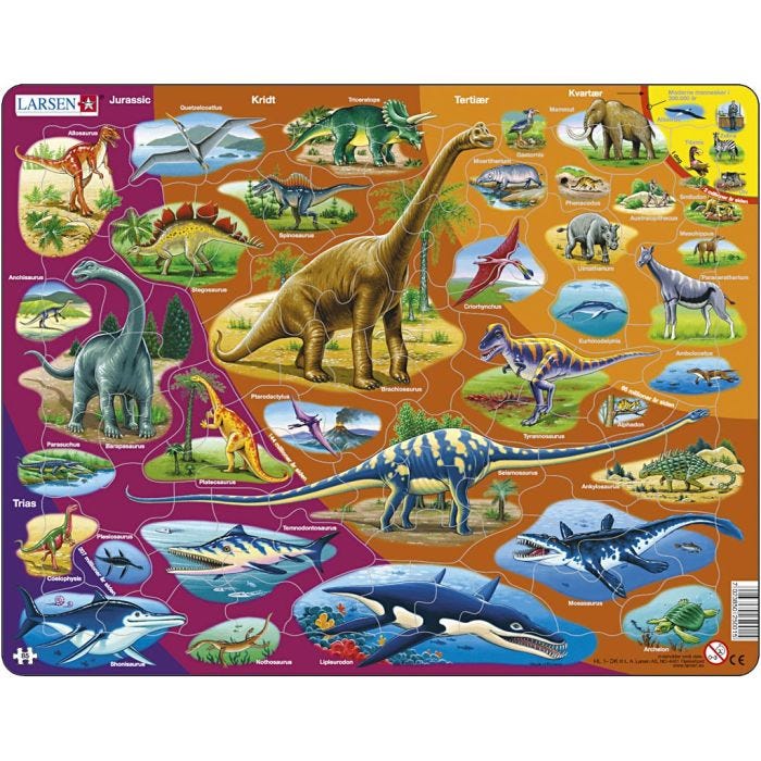 Puslespil, Naturhistorie, str. 28,5x36,5 cm, 85 brikker, 1 stk.