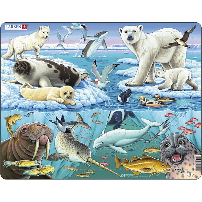 Puslespil, Arktisk is, str. 28,5x36,5 cm, 75 brikker, 1 stk.