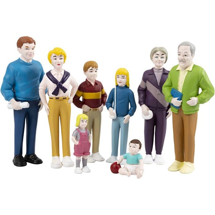 Familie, europæisk, H: -12 cm, 8 stk./ 1 pk.