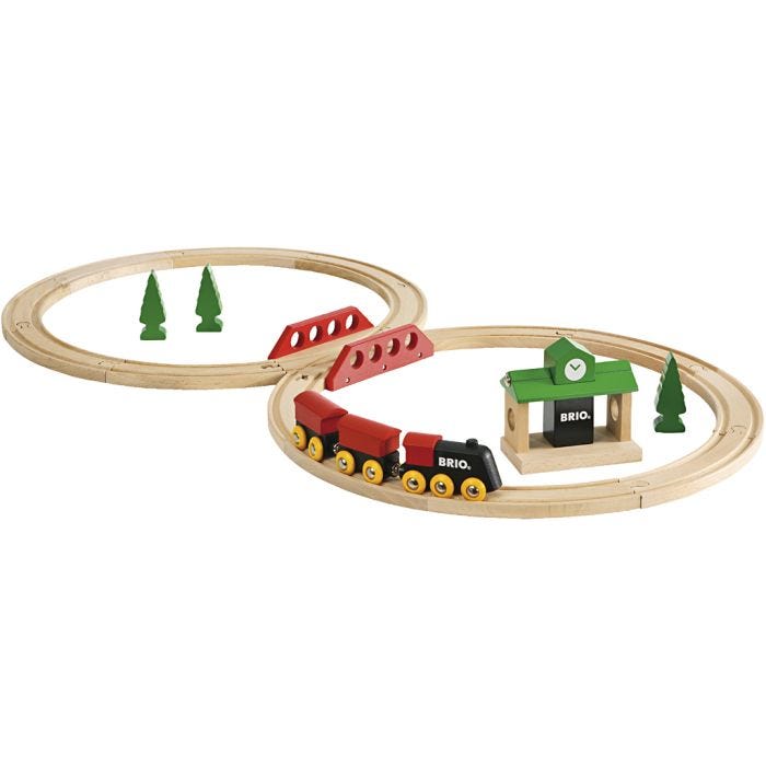 BRIO Klassisk 8-tals Togbane, 22 stk./ 1 pk.