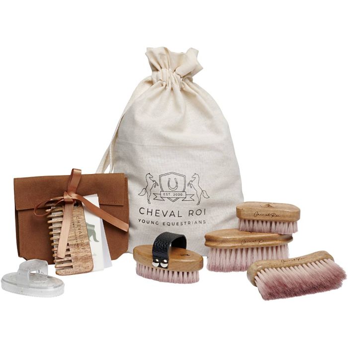 Striglesæt til kæphest, ca. 7 dele, 1 pk.