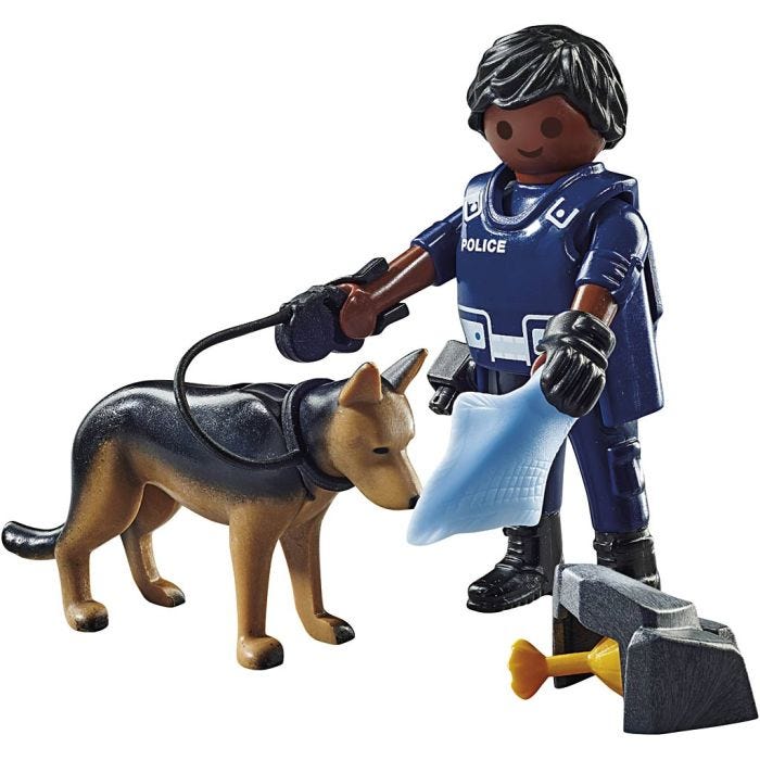 Playmobil Politibetjent med Sporhund, 1 sæt