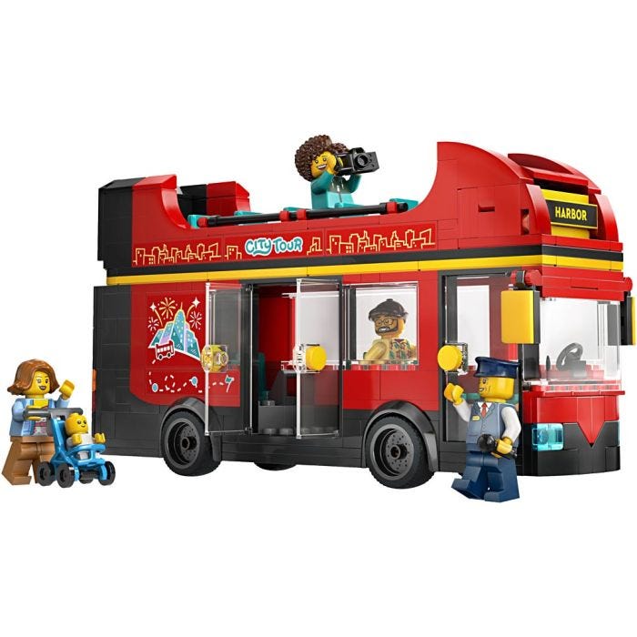 LEGO® City Rød dobbeltdækker-turistbus, 384 dele/ 1 pk.
