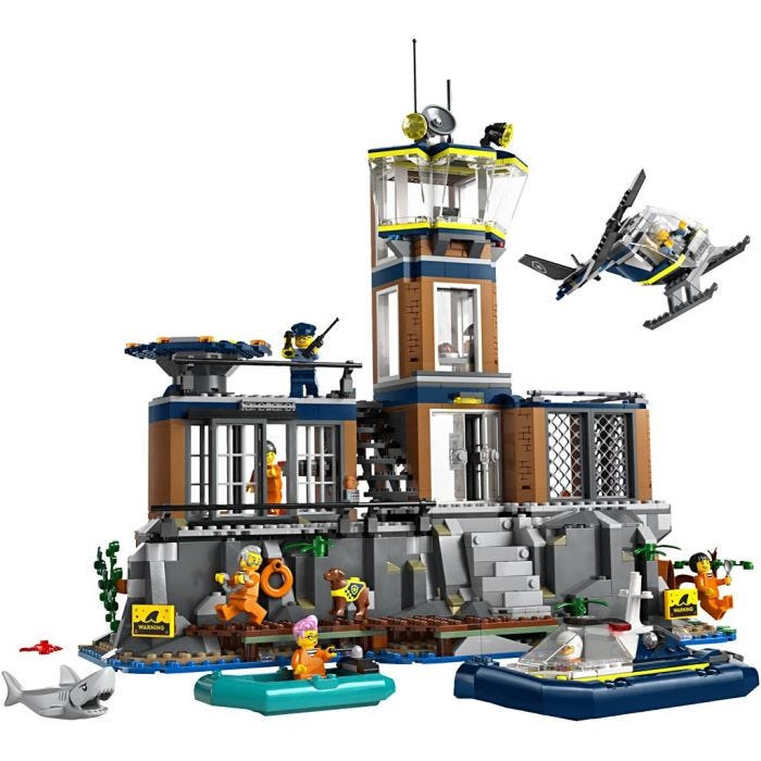 LEGO® City Politiets fængselsø, 980 dele/ 1 pk.
