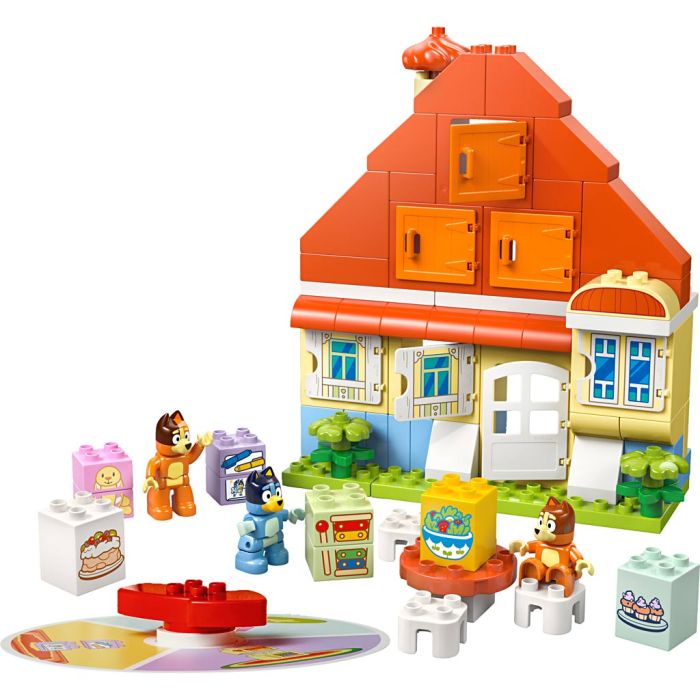 LEGO® DUPLO® Blueys families hus med huskespil, 83 dele/ 1 pk.