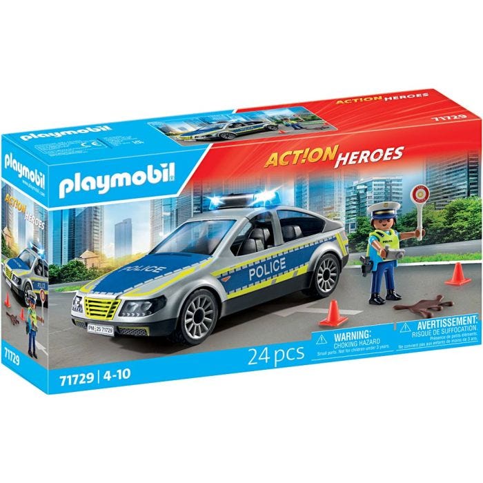 Playmobil Politibil, str. 37,2x19,6x35,8 cm, 24 dele/ 1 pk.