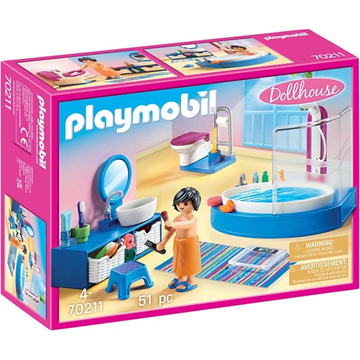 Playmobil Dukkehusmøbler Badeværelse, 51 dele/ 1 pk.