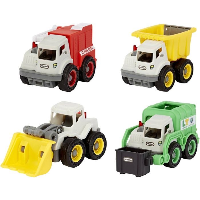 Little Tikes Dirt Diggers Minier, str. 15,2x8,8x17,7 cm, 4 stk., 4 sæt/ 1 sæt