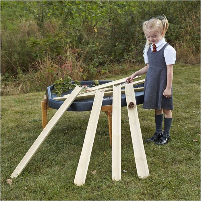 Vandkanaler af bambus, L: 1 M, B: 6 cm, 8 stk./ 1 pk.