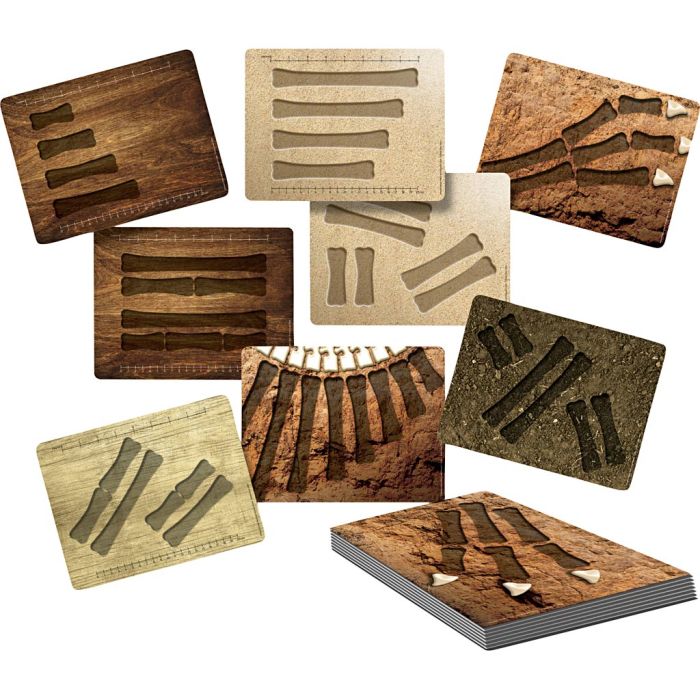 Dinosaurknogler, Aktivitetskort, str. 6-20 cm, 17 dele/ 1 pk.