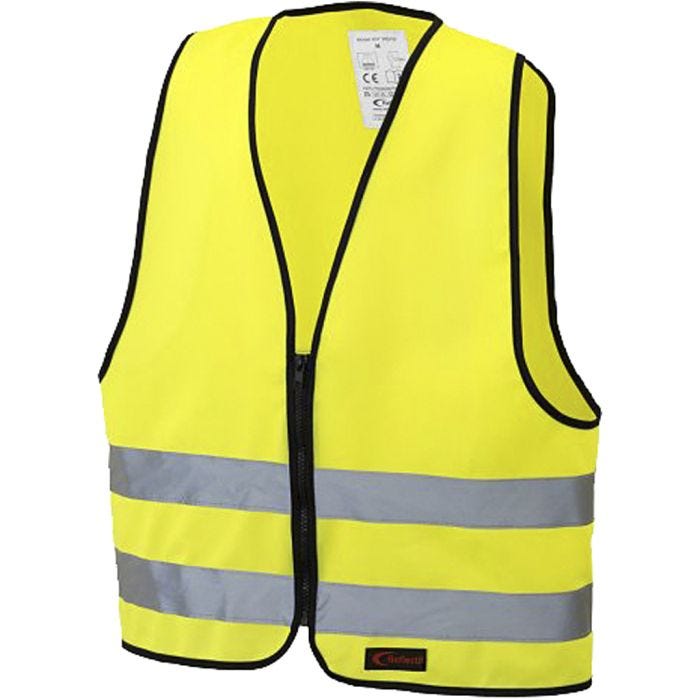 Refleksvest med lynlås, 51 cm, 46 cm, 6-10 år, gul, 1 stk.