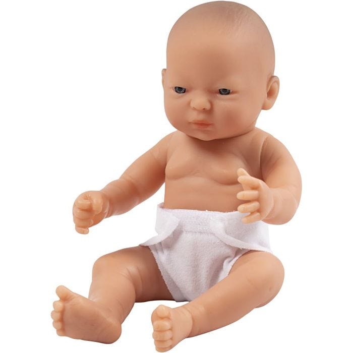 Dukke, lys dreng, 24 cm, 1 stk.