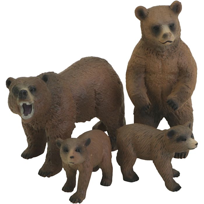 Bjørnefamilie, H: 3-10 cm, L: 5-9 cm, 4 stk./ 1 sæt
