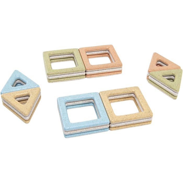 Polydron Eco Magnetic, douche farver, 24 dele/ 1 sæt