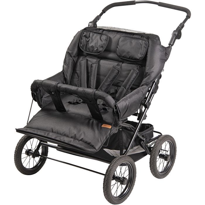TRILLE Gamma Basic tvillingeklapvogn, 82x77x31 cm, sort, 1 stk.