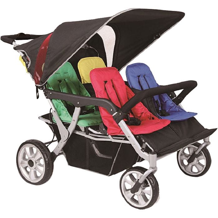 TRILLE Quadro klapvogn, uden motor, 127x85x96 cm, sort, 1 stk.