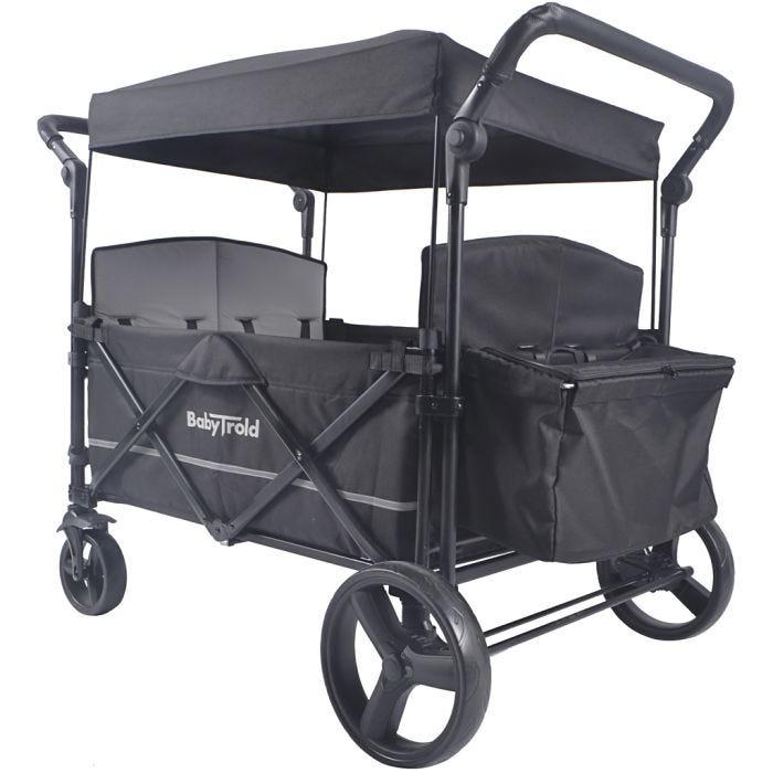 BabyTrold Klapvogn, 132x78x110 cm, sort, 1 stk.