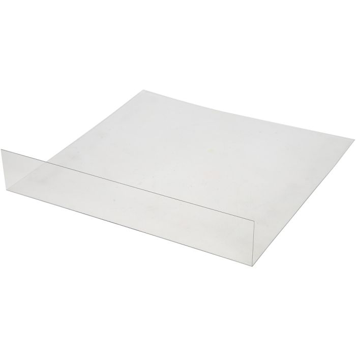 PET Plade, 375x380 mm, transparent, 1 stk.