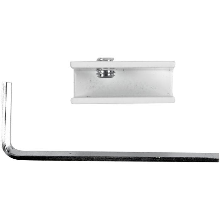 Samleprofil, 22 mm, 11 cm, 32 mm, hvid, 1 stk.