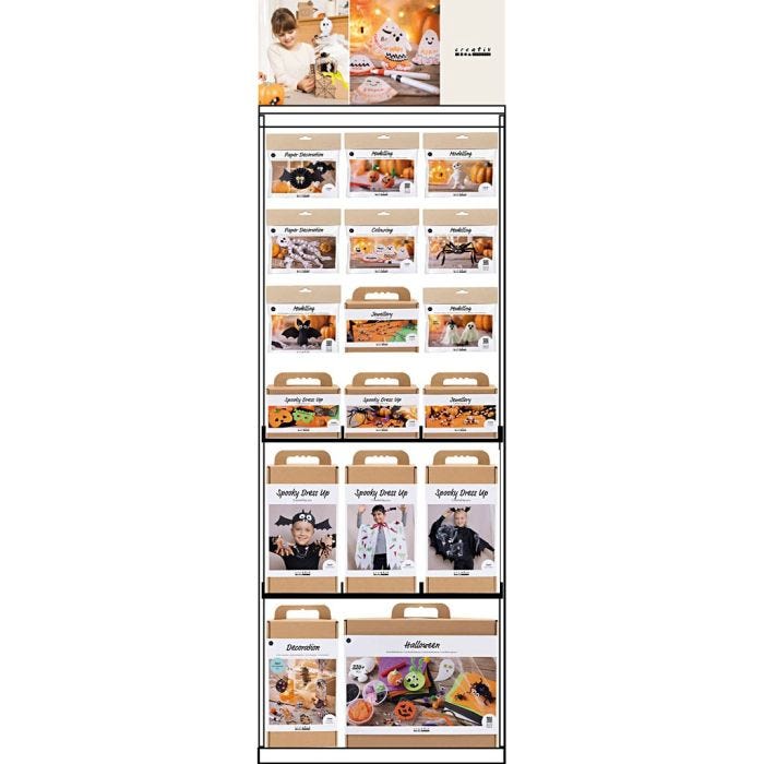 Gulvdisplay, usamlet, Halloween, børn, H: 1580 mm, L: 600 mm, B: 400 mm, 100 enh./ 1 stk.