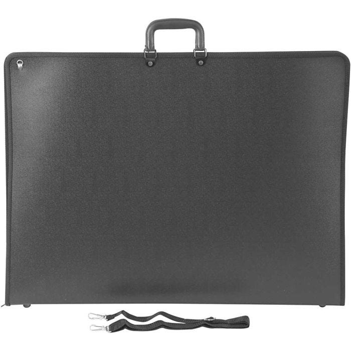Portfolio Mappe, A2, ark 420x600 mm, str. 74x55 cm, sort, 1 stk.