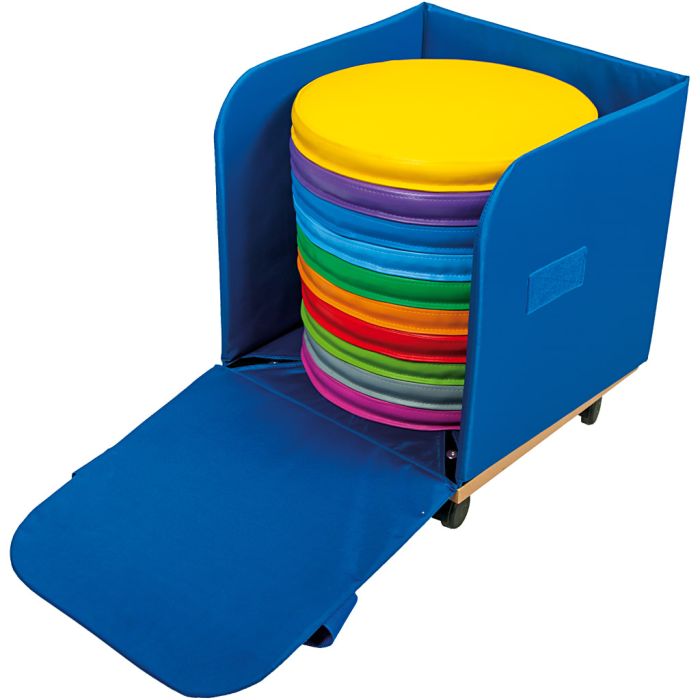 Siddepuder med opbevaringsboks, diam. 35 cm, 11 stk./ 1 sæt