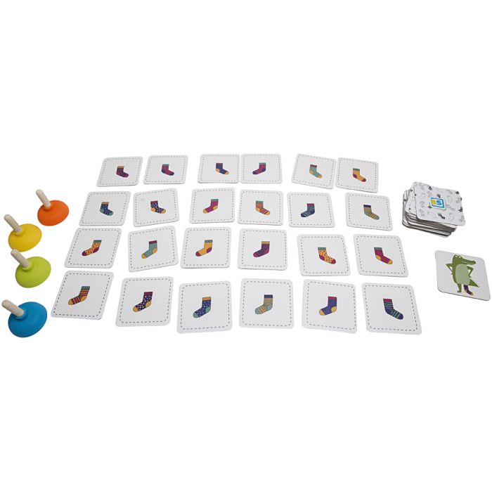 Krokodillens strømper, DE, EN, FR, NL, ES, IT, 1 stk., Engelsk tekst,Tysk tekst