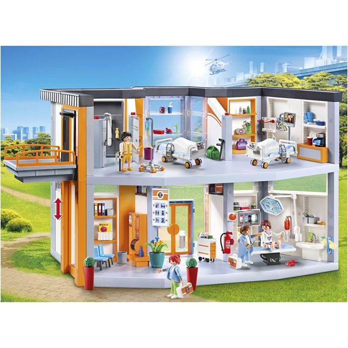 Playmobil Hospital, Hospital, 70x31x34 cm, 1 sæt