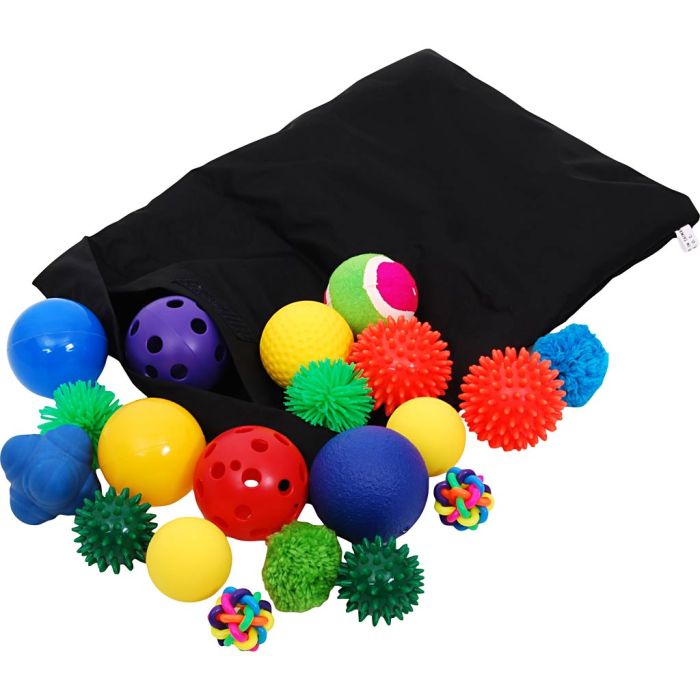 Sensorisk Boldsæt, diam. 50-70 mm, 20 dele/ 1 pk.