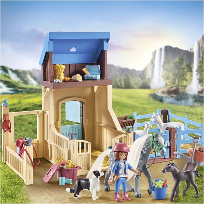Playmobil Amelia &amp; Whisper med hesteboks, H: 24 cm, L: 38 cm, B: 19 cm, 117dele/ 1 pk.