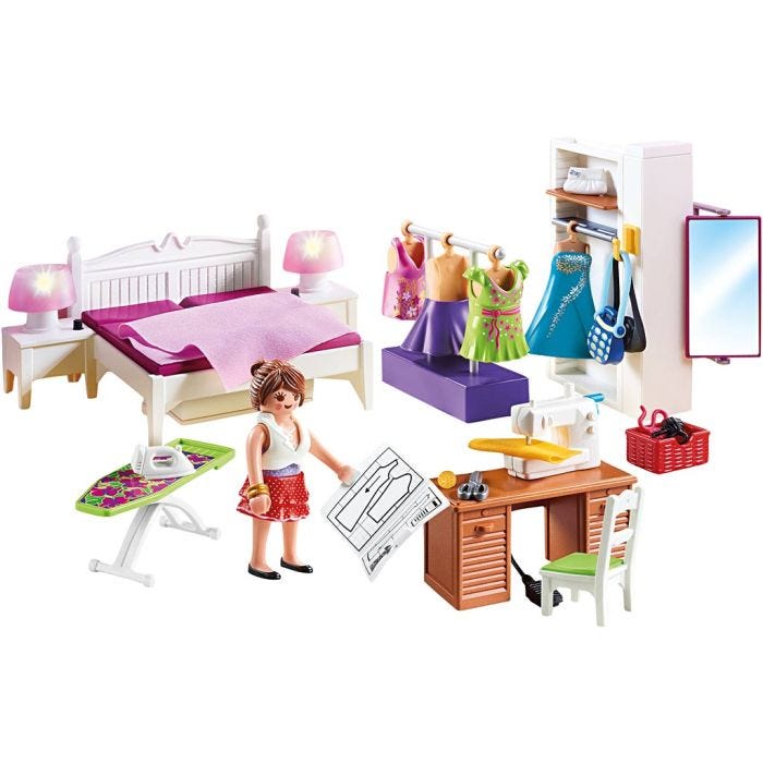 Playmobil Soveværelse med syhjørne, 67 dele, 1stk./ 1 pk.