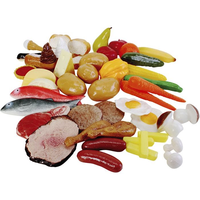 Plastmad, str. 4,5-21,5 cm, 48 stk./ 1 pk.