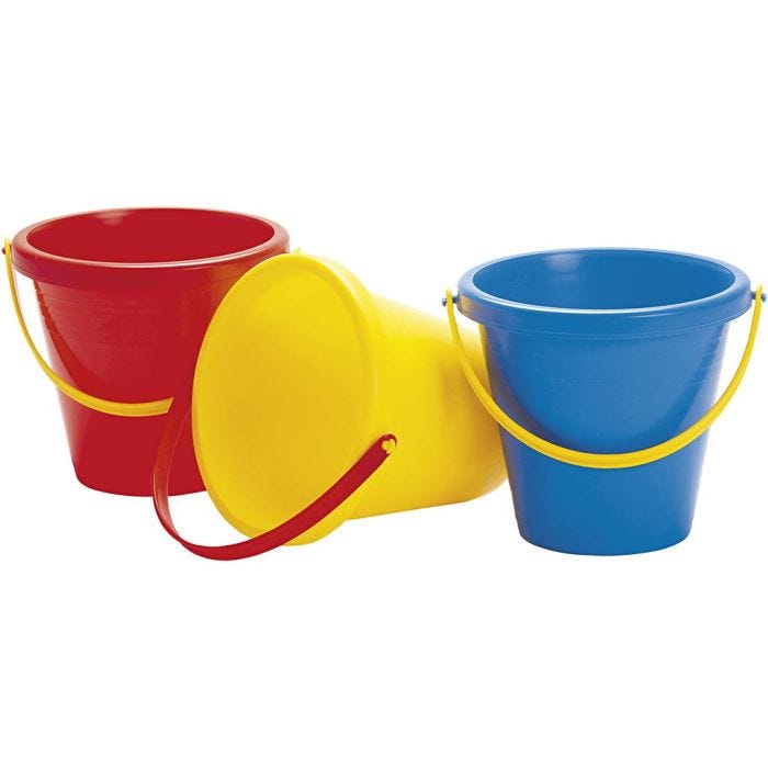 dantoy Spand med hank, H: 18 cm, 2.5 l, blå, 1 stk.