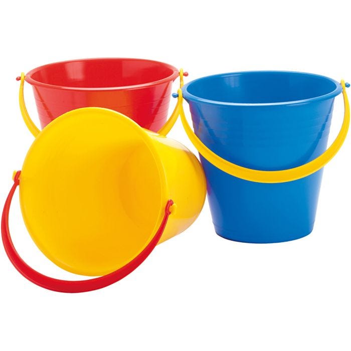 dantoy Spand med Hældetud, H: 15 cm, 2 l, rød, 1 stk.