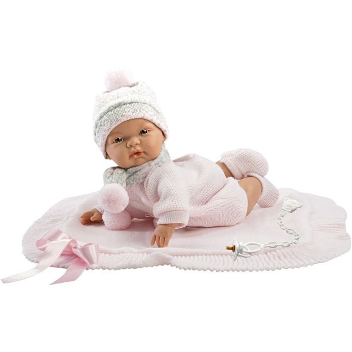 Babydukke, Lyserødt tøj, 38 cm, 1 stk.