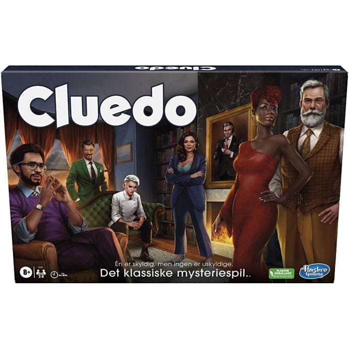 Cluedo, DK, 1 stk.