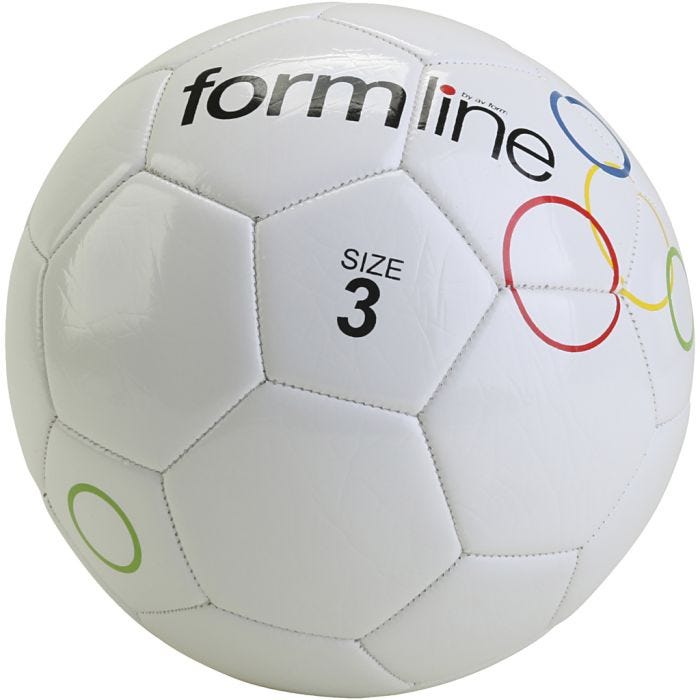Skolegårdsfodbold, nr. 3, hvid, 1 stk.