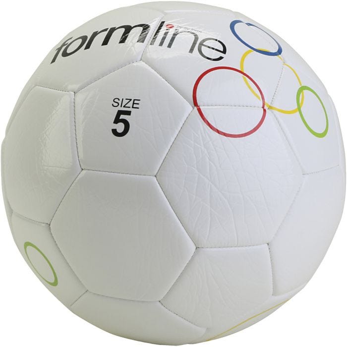 Skolegårdsfodbold, nr. 5, hvid, 1 stk.