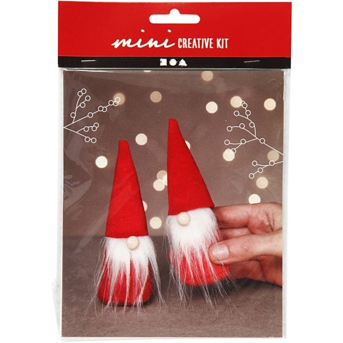 Mini DIY Kit, Næsenisser, 12 cm, rød, 1 pk.