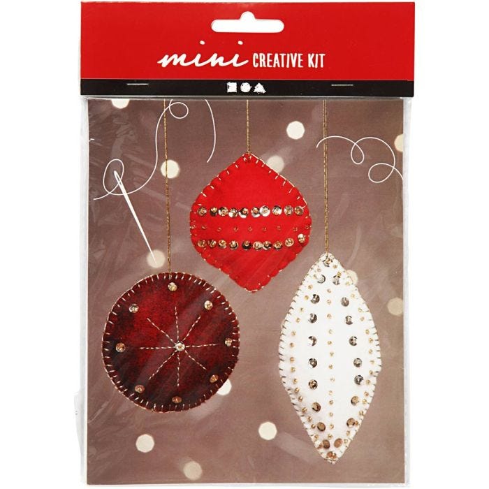 Mini DIY Kit, filtornamenter, 9,5+10+15 cm, 1 sæt