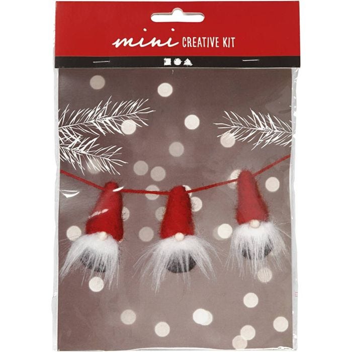 Mini DIY Kit, Næsenisser på snor, 6 cm, 1 pk.