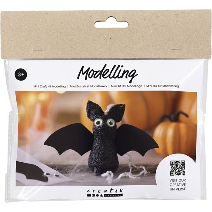Mini DIY Kit Modellering, Flagermus, 1 pk.