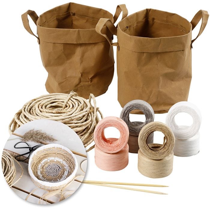 Krea-pakke – Raffia, 1 sæt